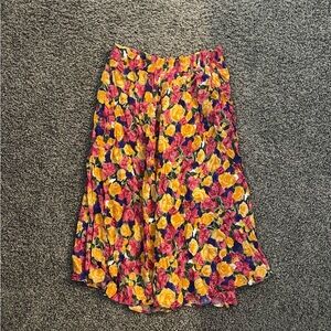 Vintage‎ 90s Floral Cottagecore Whimseygoth Maxi Midi Skirt Fairycore Romantic